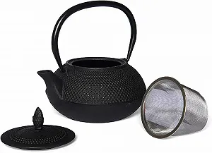 Чайник-заварник Чавунний Maoci Arare 1.2 L Чорний - Фото 1