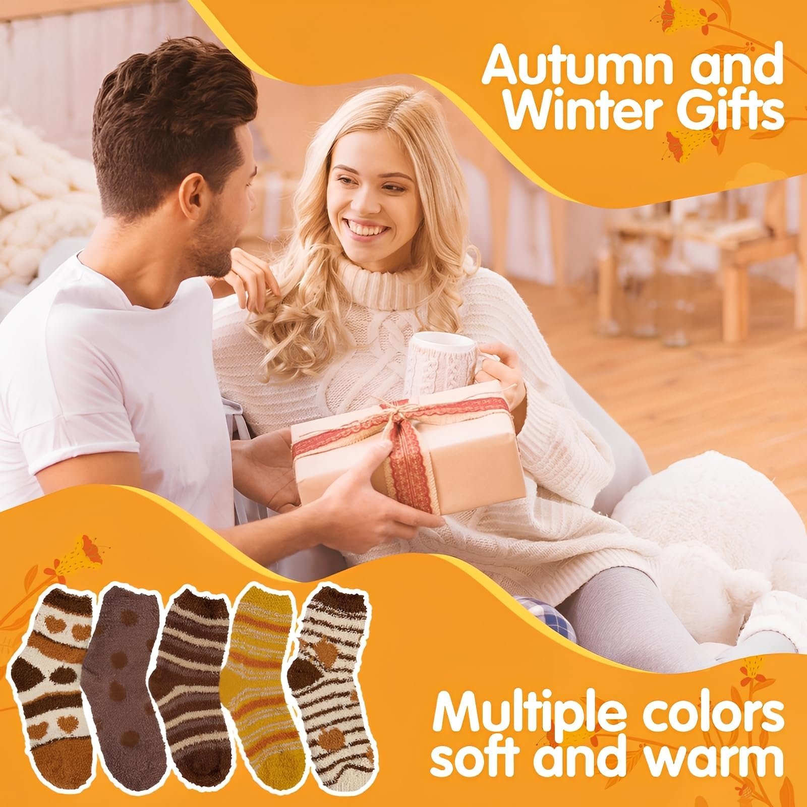 Носки Пушистые Женские 5 пар - Мягкие Зимние Носки для Дома, Теплые Носки Женские, Удобные Пушистые Носки для Холодных Дней (EU 36-43), фото №7