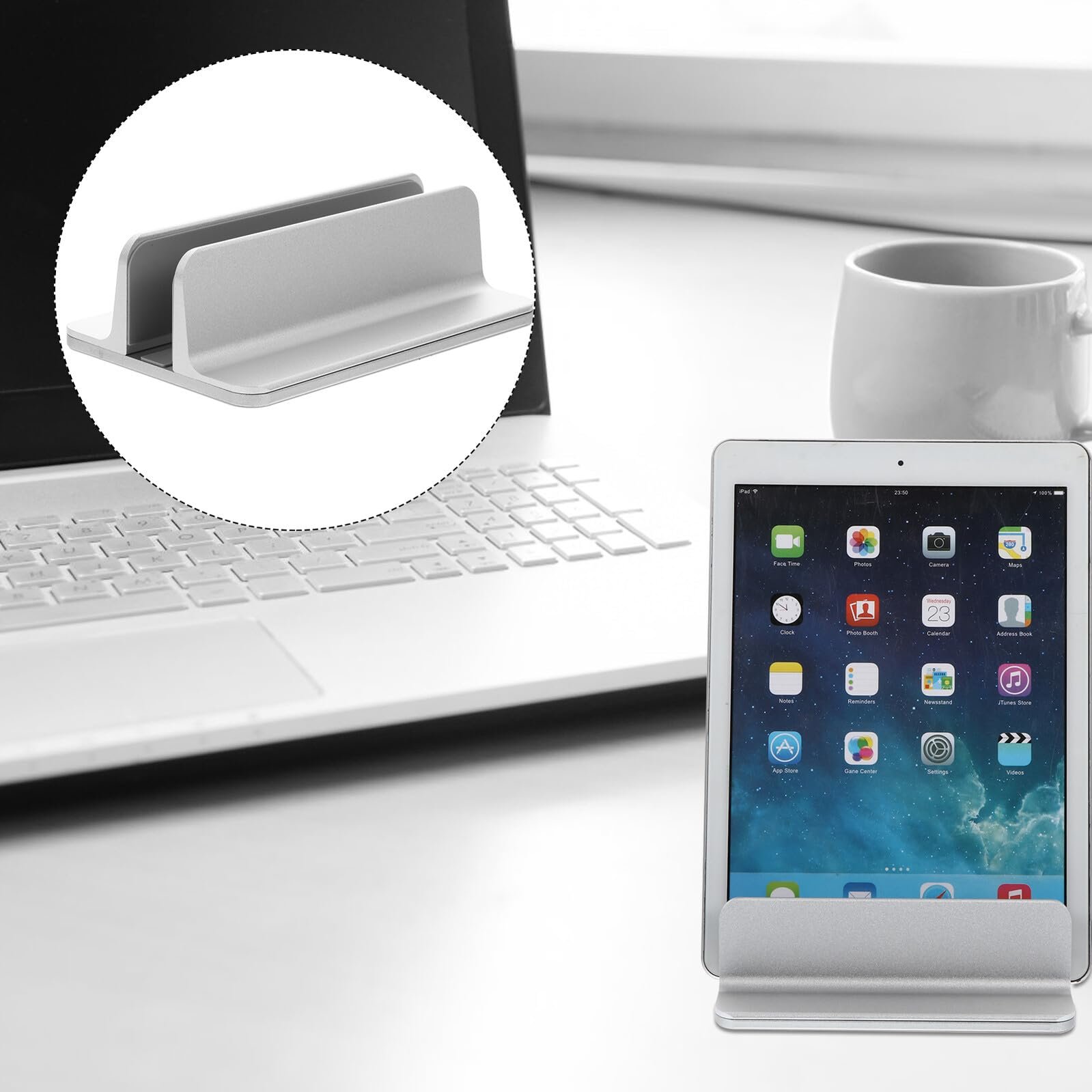 Вертикальна Підставка для Ноутбука з Алюмінієвого Сплаву Регульована Одинарна, фото №7 Вертикальна Підставка для Ноутбука з Алюмінієвого Сплаву Регульована Одинарна, фото №7