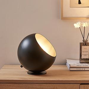 Настільна лампа lux.pro Lukkodso 1 x E27 Ø20 x 20 см металева Чорна - Фото 1