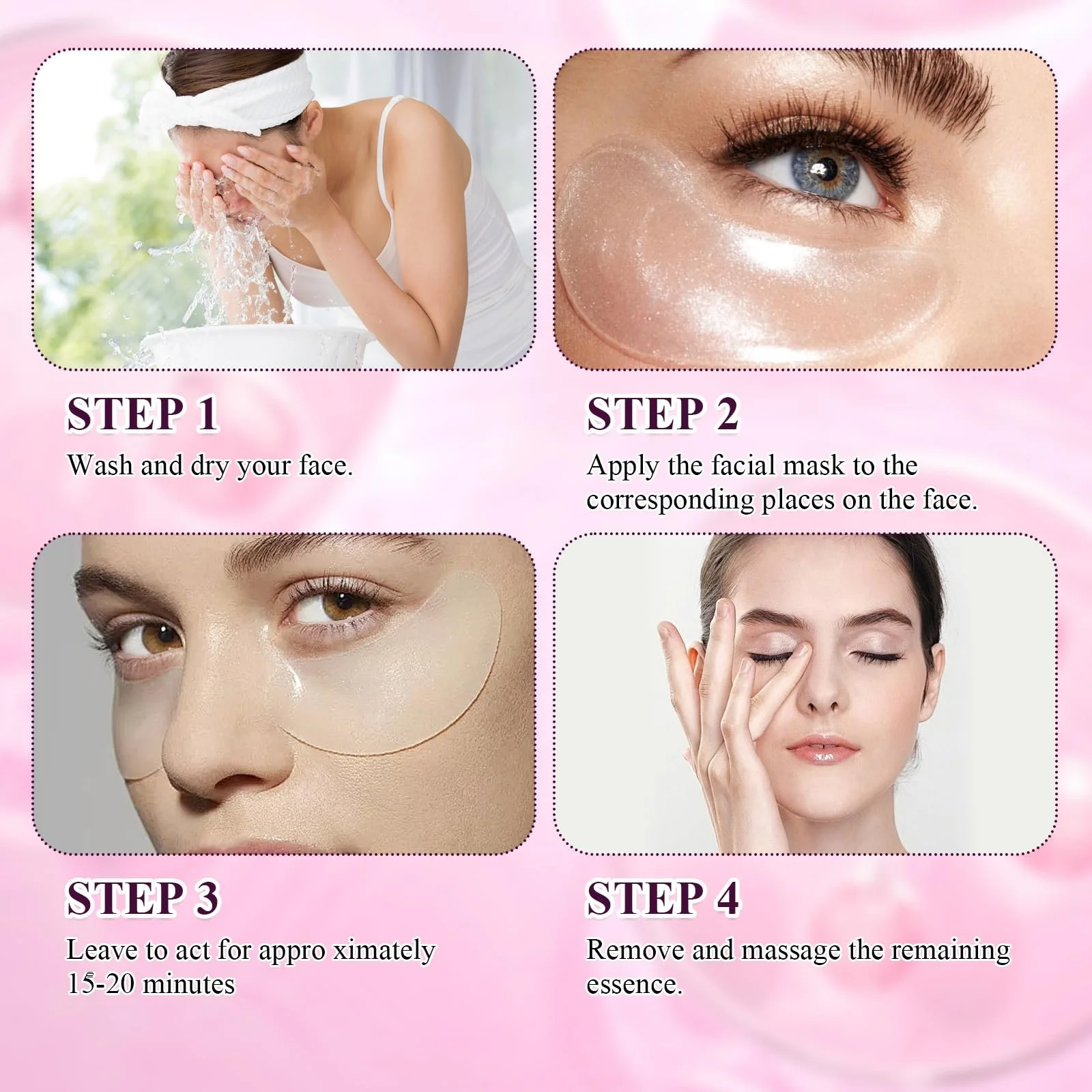 Пластирі від зморшок (1 коробка) для обличчя багаторазові для розгладження грудей шиї чола очей рота, фото №7