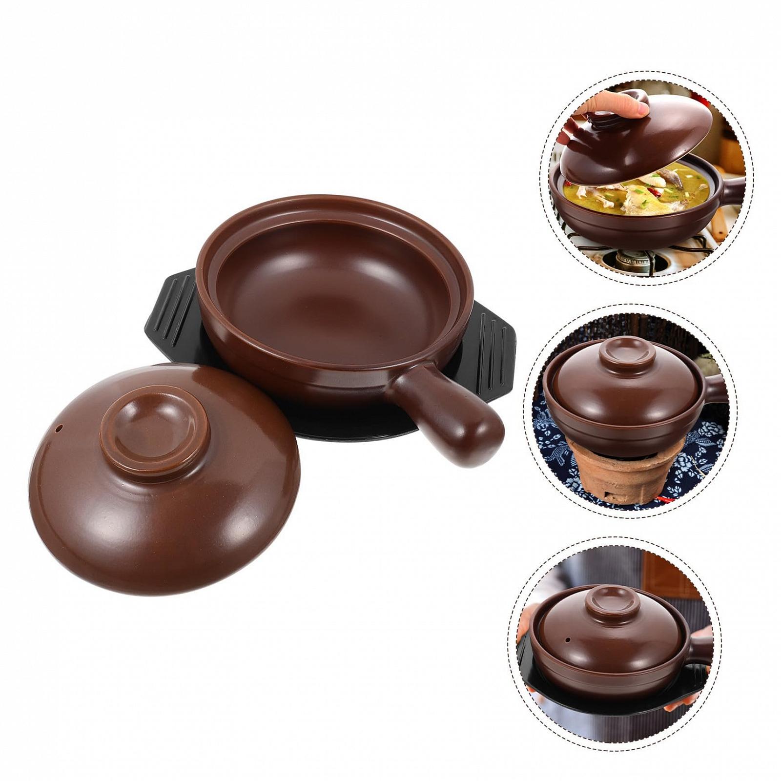 Керамічний Ковш-жаровня з ручками термостійкий кислотостійкий для тушкування та варіння, фото №9