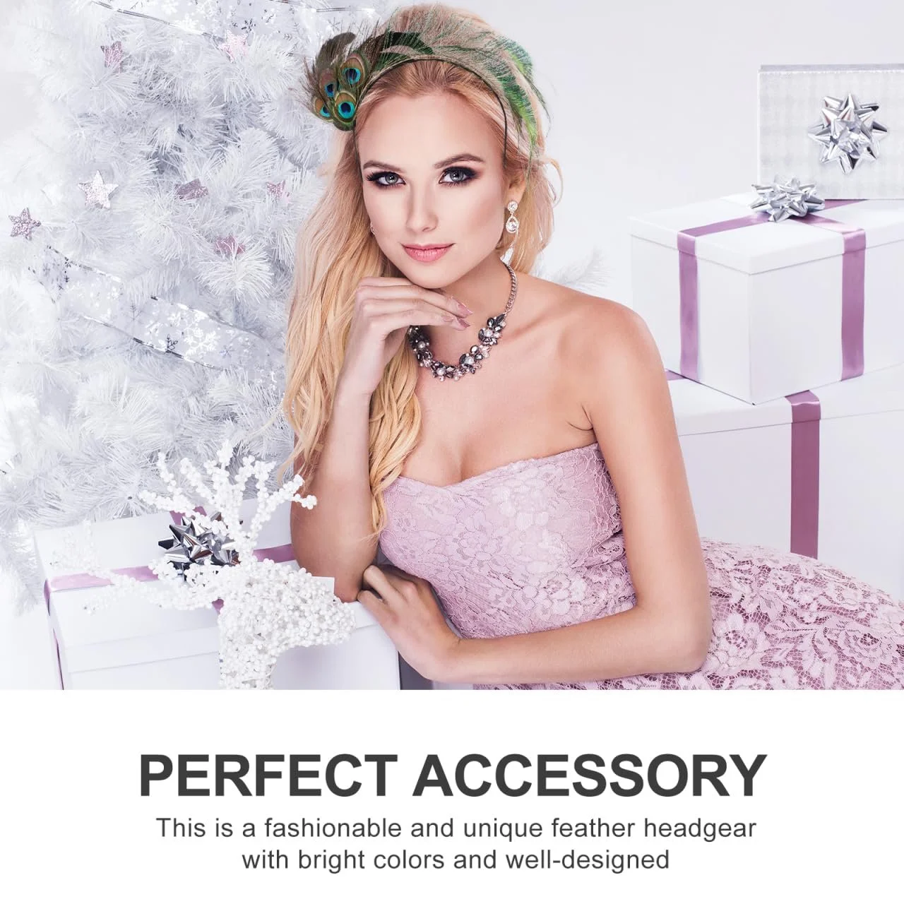 Обруч-федора Lurrose Павиный, фото №6 Обруч-федора Lurrose Павиный, фото №6