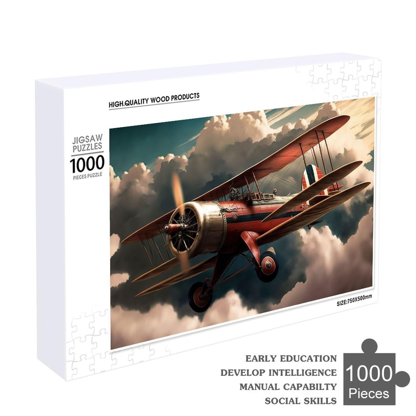 Деревянный пазл Aeroplane 1000 деталей (75 x 50 см), фото №4