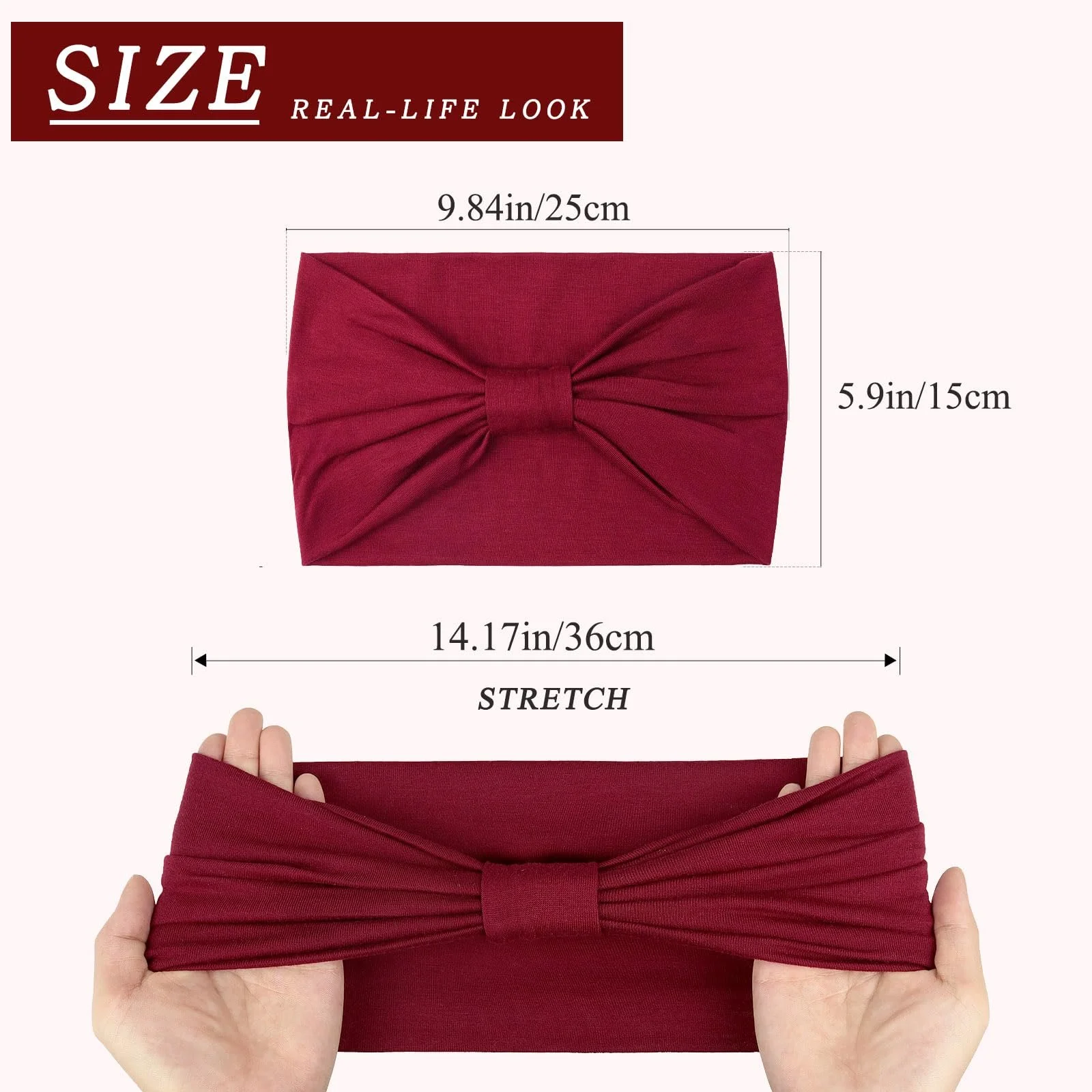 Пов'язка на голову жіноча широка еластична м'яка, фото №6