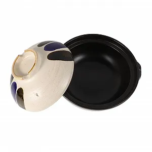 Кастрюля VALICLUD Керамическая Японский стиль Жаропрочная с крышкой 2 ручки - Фото 1