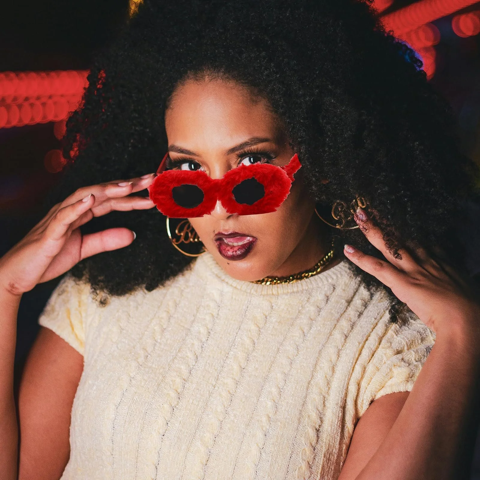 Сонцезахисні Окуляри Котяче Око LJCZKA Плюшеві, фото №2