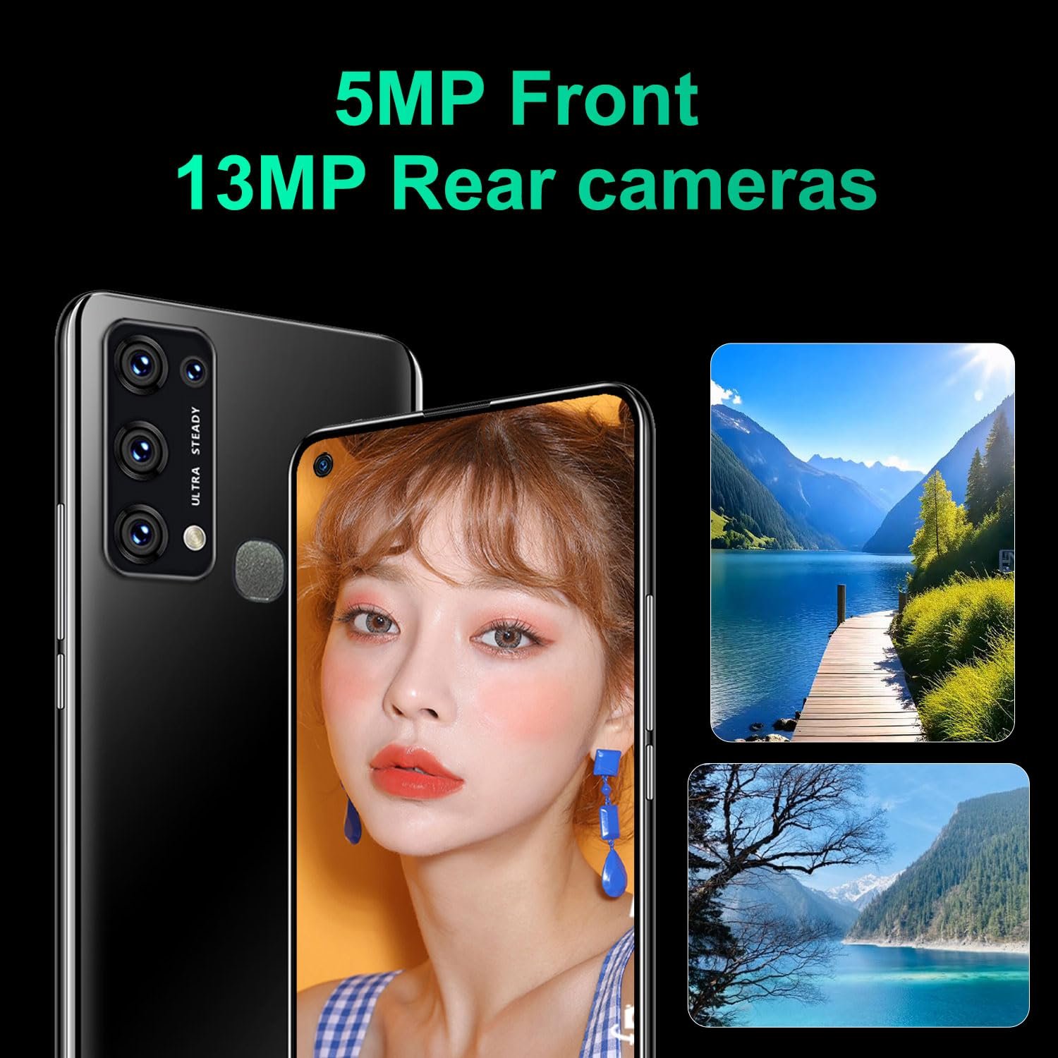 Смартфон Unlock Phone 6.56 дюйма 2 GB RAM 32 GB ROM 3G 4-Core Темний, фото №6