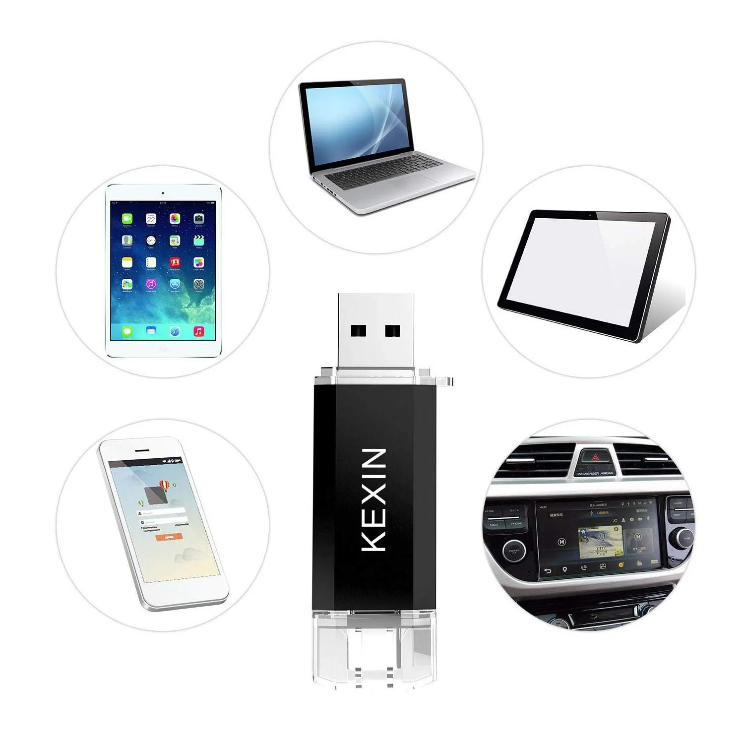 USB-флеш-накопичувач KEXIN 64 ГБ USB 3.0 Type-C/USB-A 110 МБ/с, фото №7 USB-флеш-накопичувач KEXIN 64 ГБ USB 3.0 Type-C/USB-A 110 МБ/с, фото №7