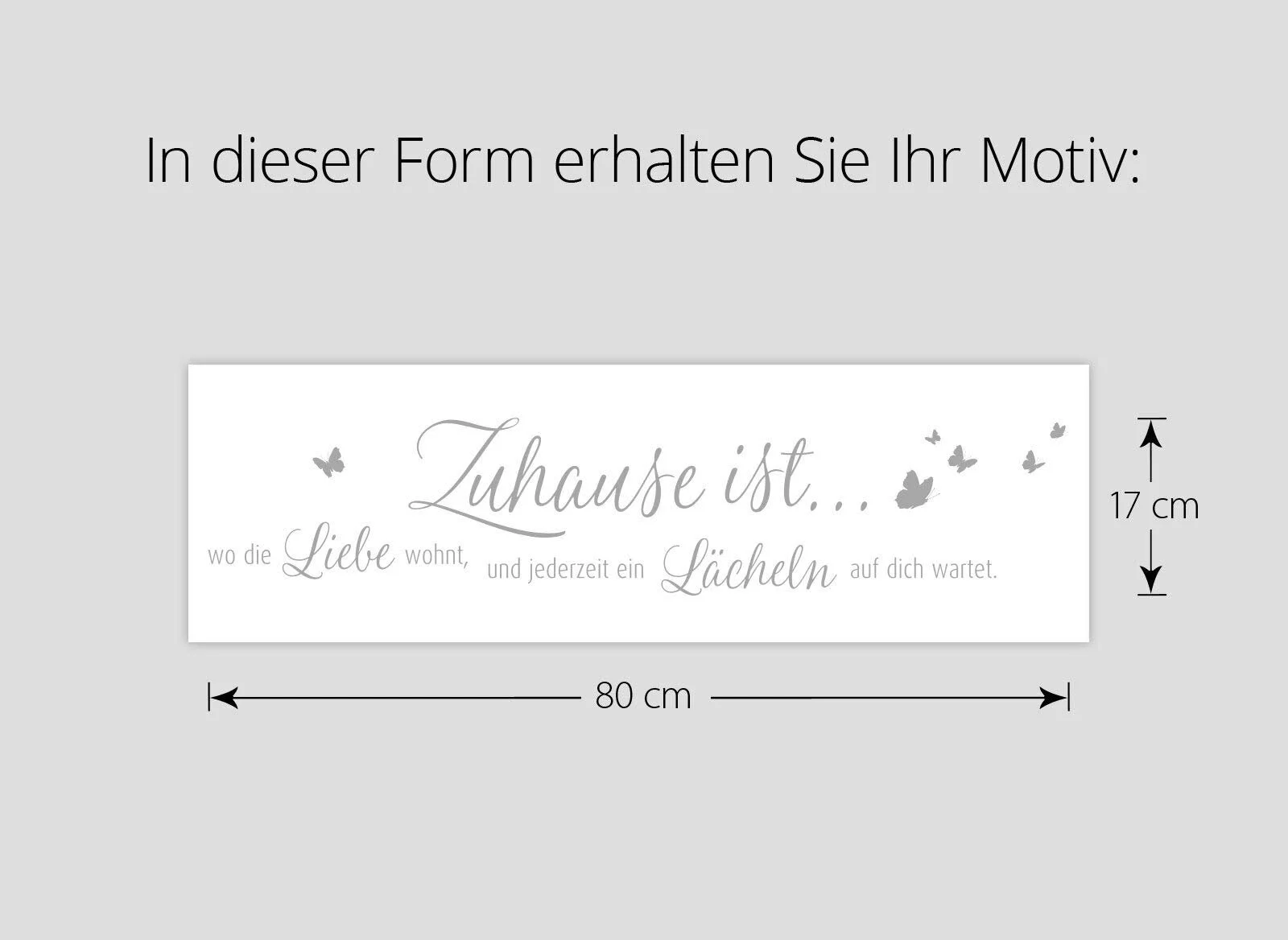 Наклейка на стіну W3479 Напис «Zuhause ist wo die Liebe wohnt» чорна 80 x 17 см, фото №4