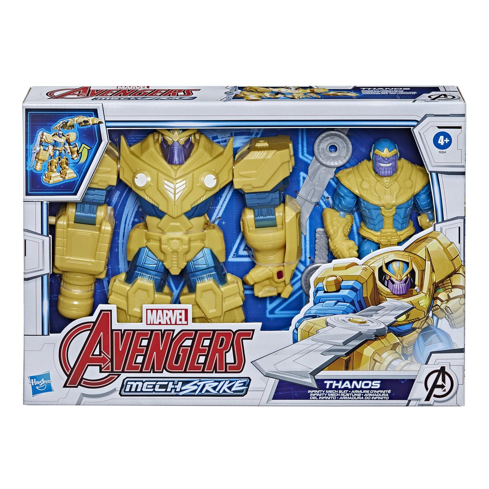 Фігурка Marvel Avengers Mech Strike 9 дюймів, іграшка Мех нескінченності, костюм Таноса та зброя Клинка для дітей від 4 років, фото №3