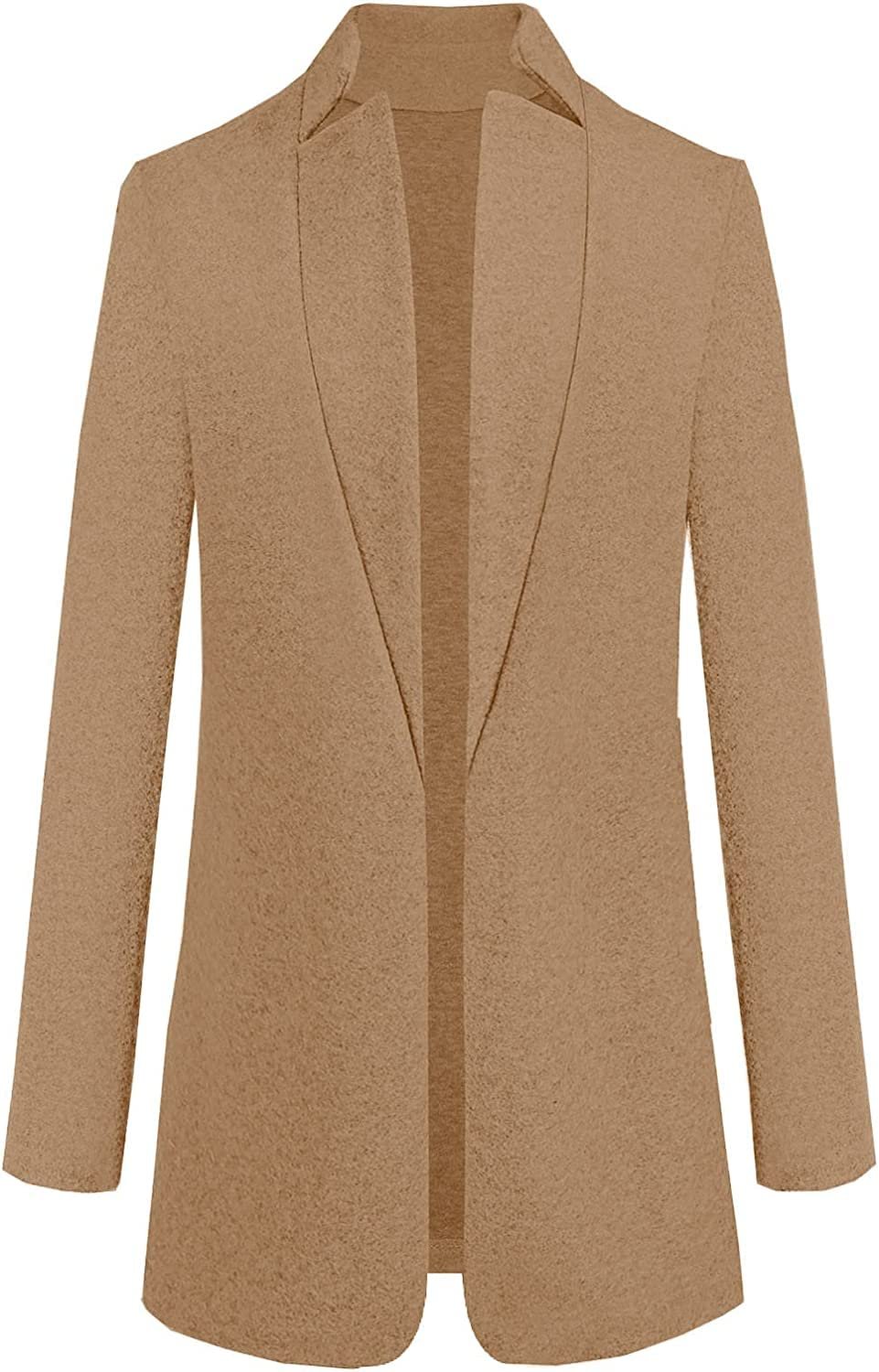 Пальто Vagbalena Жіноче Модне Елегантне з лацканами Середньої Довжини з вовни, фото №3 Пальто Vagbalena Жіноче Модне Елегантне з лацканами Середньої Довжини з вовни, фото №3