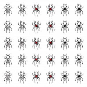 Подвески для ногтей Паук NICENEEDED 30 шт. Серебряные украшения для ногтей на Хэллоуин с дизайном страз Готические черные красные белые драгоценные камни Аксессуары для маникюра своими руками - Фото 1