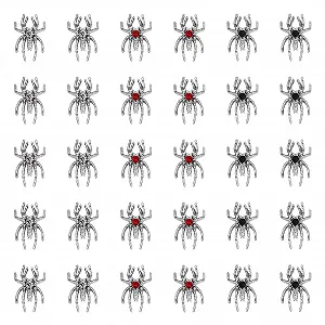 Подвески для ногтей Паук NICENEEDED 30 шт. Серебряные украшения для ногтей на Хэллоуин с дизайном страз Готические черные красные белые драгоценные камни Аксессуары для маникюра своими руками - Фото 1