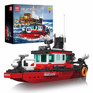 Набор Mould King Creative Fire Boat Model 10082 для строительства пожарного катера для мальчиков и девочек от 8 лет (315+ деталей) - Фото 1