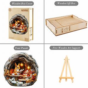 Дерев'яний пазл Cave Squirrel 300 деталей 34 x 33.4 см synthetic.ua - Фото 1