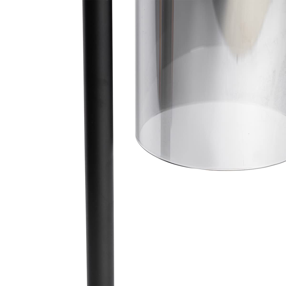 Настільна лампа Qazqa Stavelot Скляна Чорна Димчасте скло 54 см, фото №3