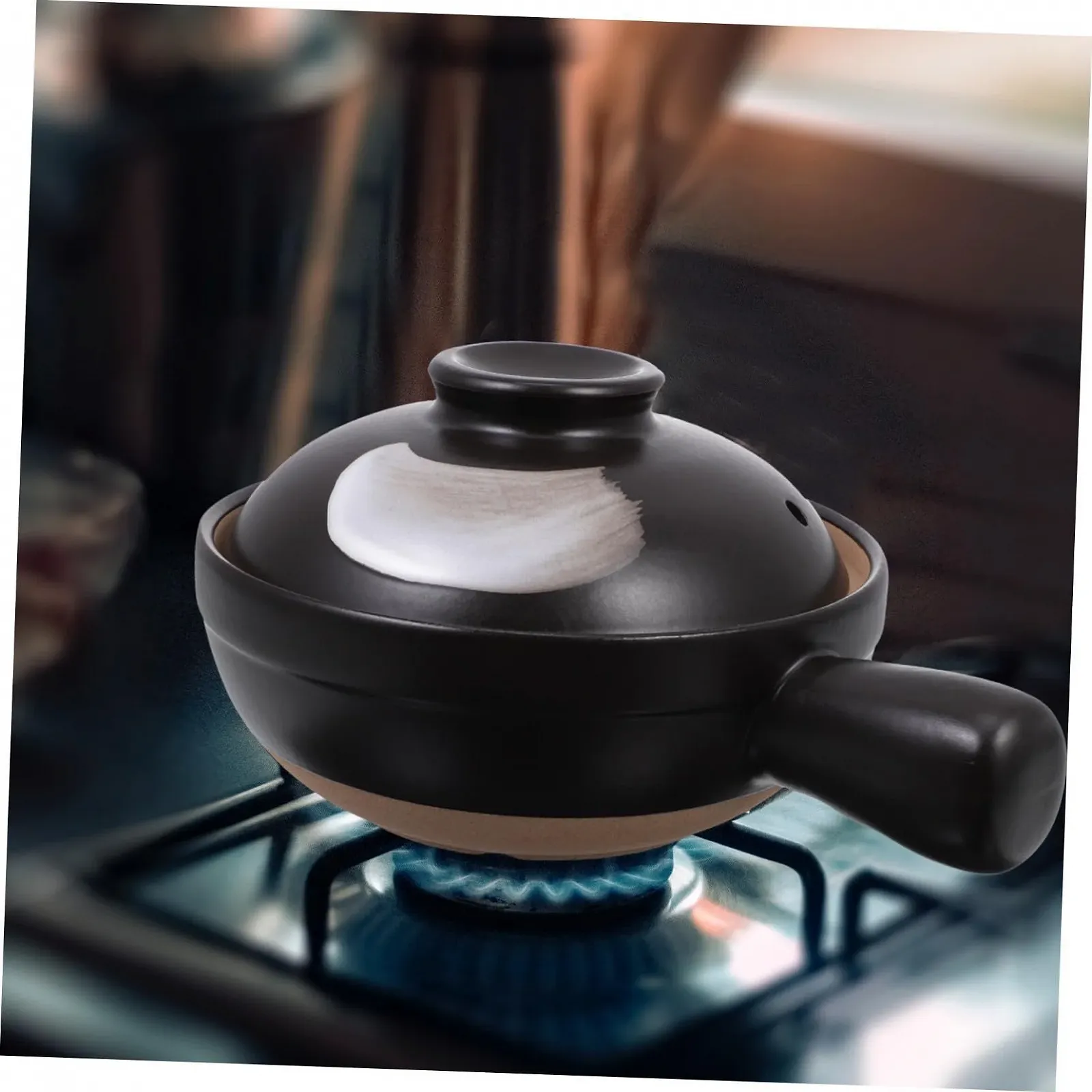 Сотейник VILLCASE керамічний з однією ручкою термостійкий для рису та тушкування, фото №7