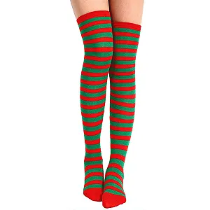 Панчохи Hold Up Stocking Christmas Жіночі Гольфи в смужку - Фото 1