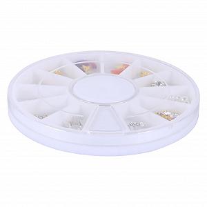 Набір наклейок для нігтів Ipetboom, круглі диски, місячні стрази, прикраси - Фото 1