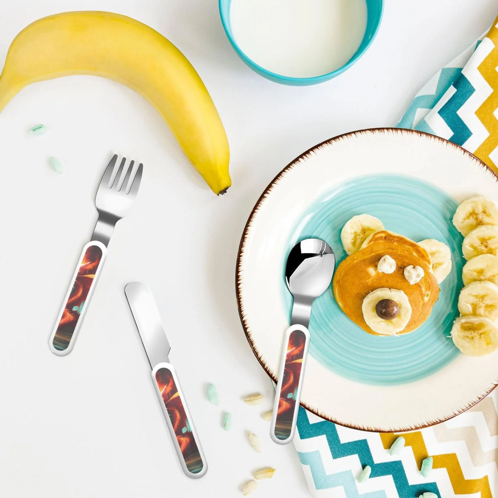 Набір дитячих столових приборів з трьох предметів Drachenk, фото №6 Набір дитячих столових приборів з трьох предметів Drachenk, фото №6