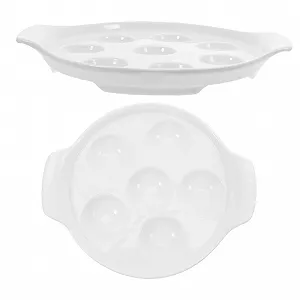 Набір форм для равликів BESTOYARD Керамічні порцелянові на ніжках 2 шт. Білий - Фото 1