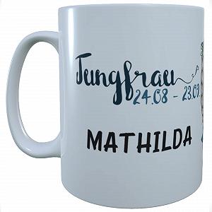 Персонализированная детская кружка Kilala с именем, знак зодиака Дева, именная кружка, гороскоп для детей synthetic.ua - Фото 1