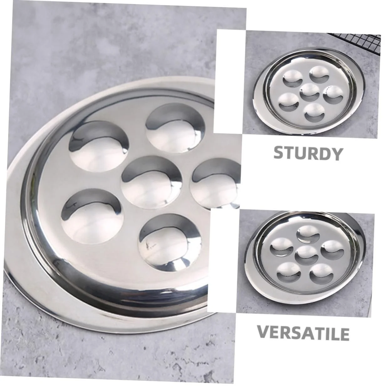 Форма для запікання VALICLUD Набір 2 шт. З нержавіючої сталі для равликів та морепродуктів з функцією запікання яєць, фото №3