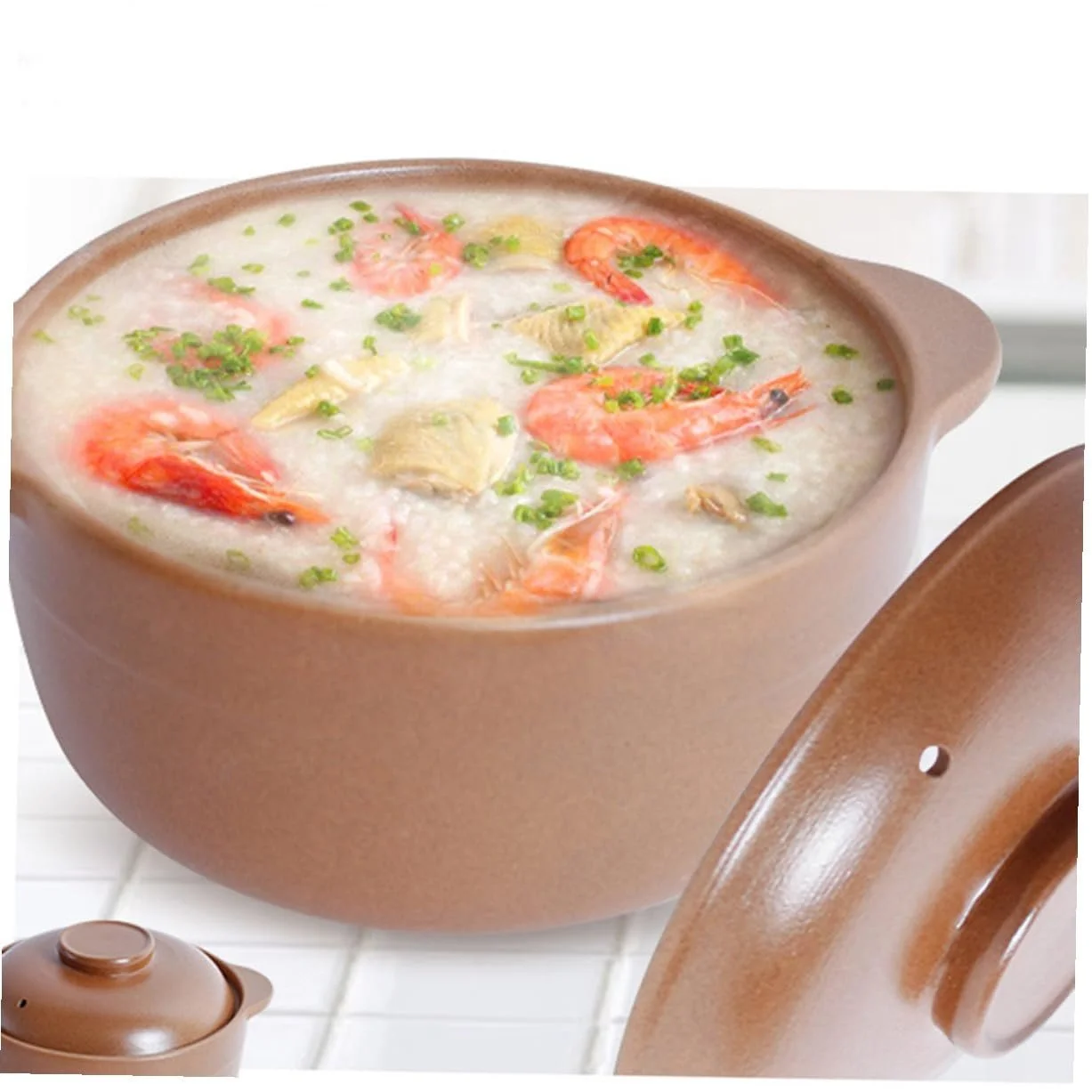 Кастрюля Toyvian керамическая 1.2 л с крышкой и термоизолированными ручками, фото №3