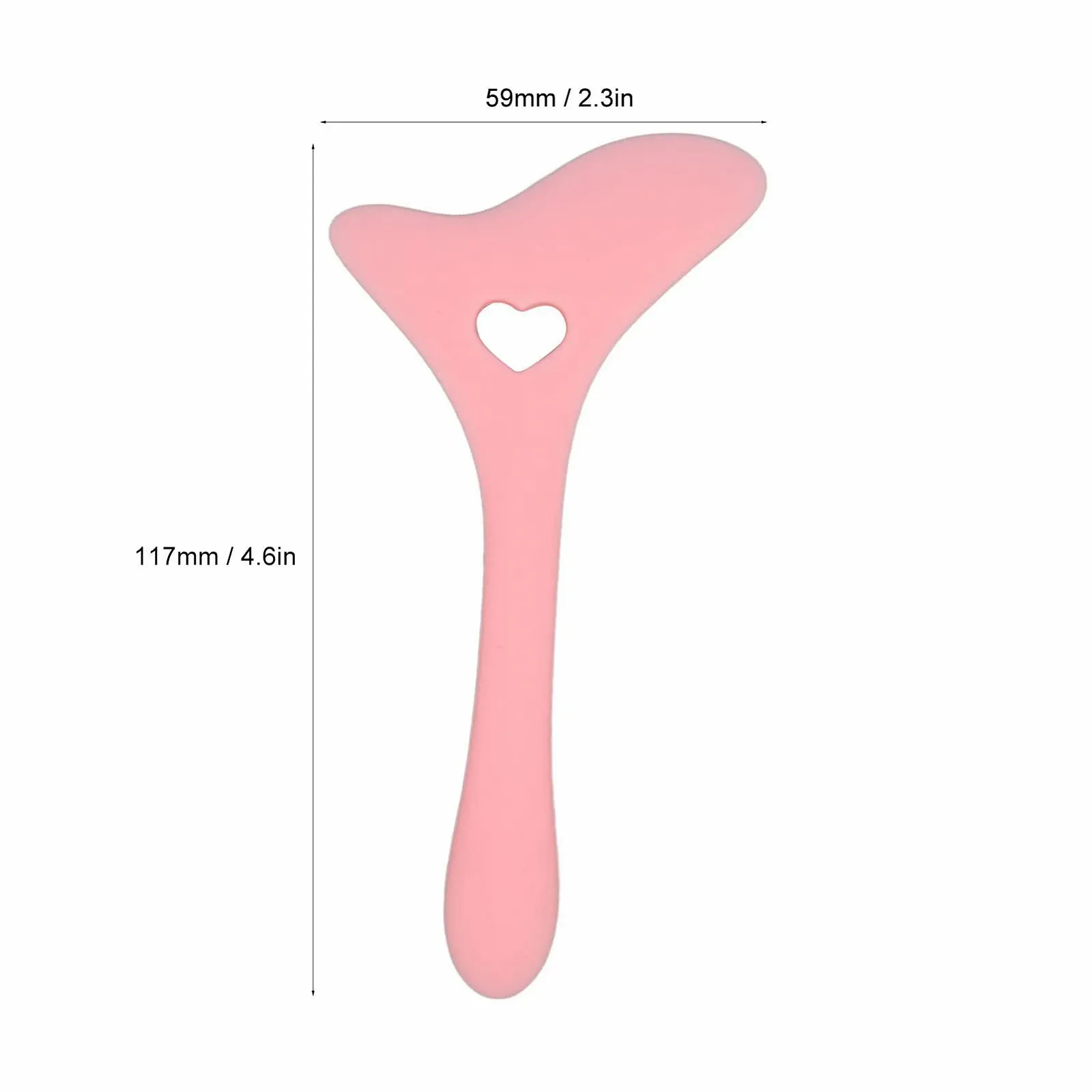 Трафарет для бровей с силиконовой ложкой-хвостиком, гибкий трафарет для подводки глаз для макияжа, рисования теней для век, ресниц, дополнительное позиционирование помады (РОЗОВЫЙ), фото №7