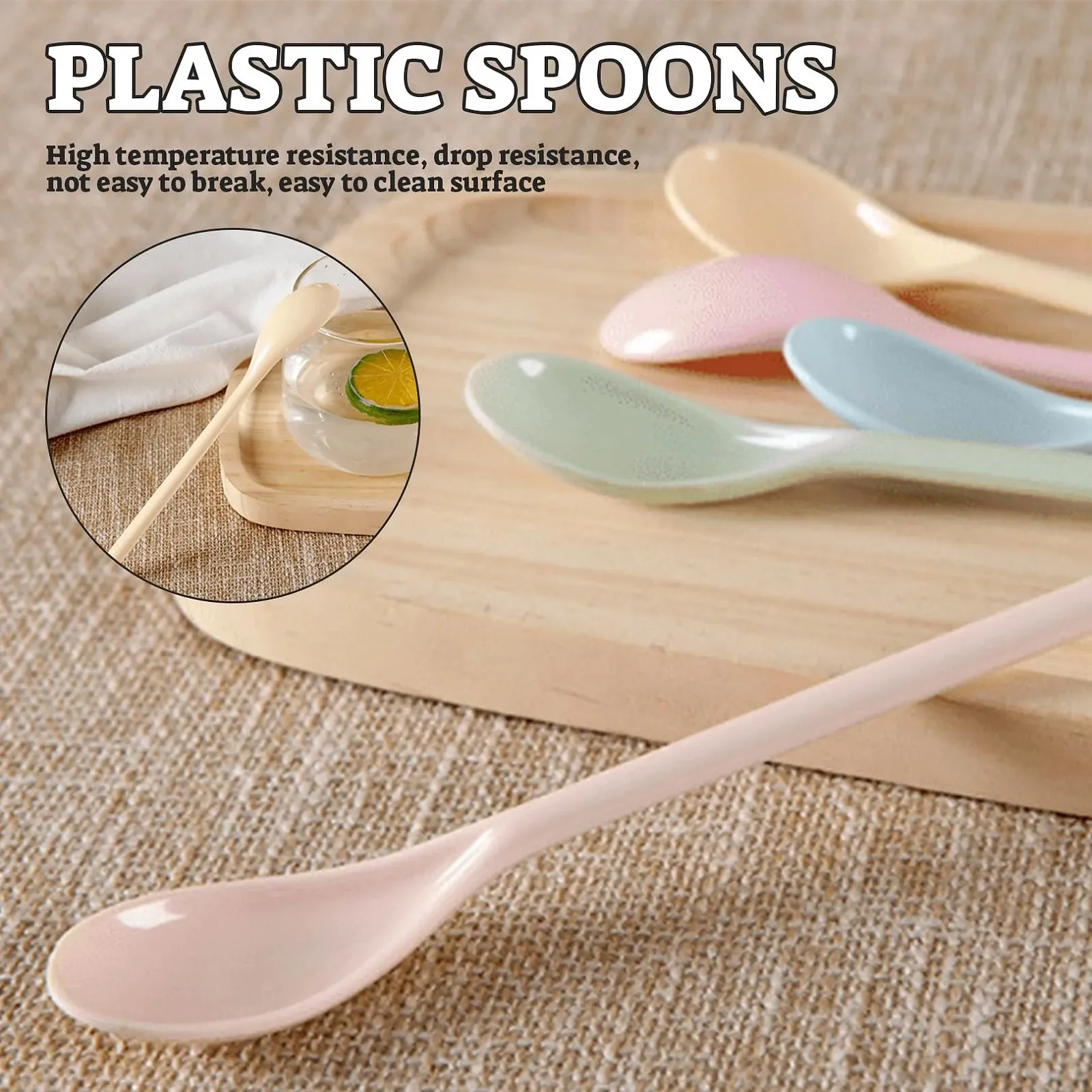 Набор из 5 ложек пластиковых, фото №4