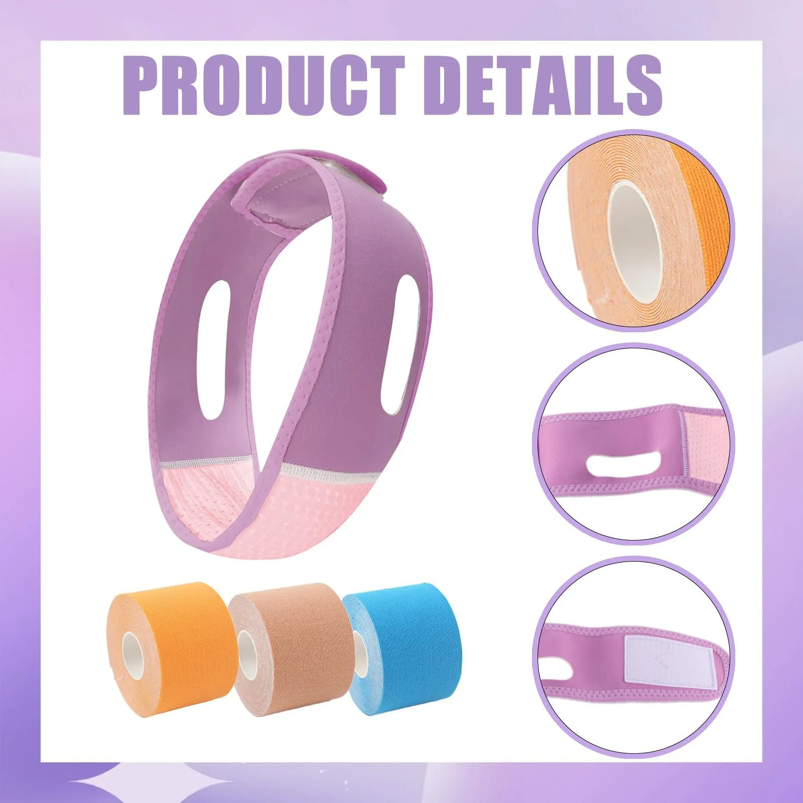 Маска для підтяжки підборіддя AYNKG, рожева, фото №3