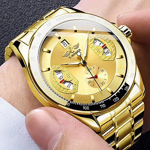 Годинник Winner 8267 Золотий synthetic.ua - Фото 1