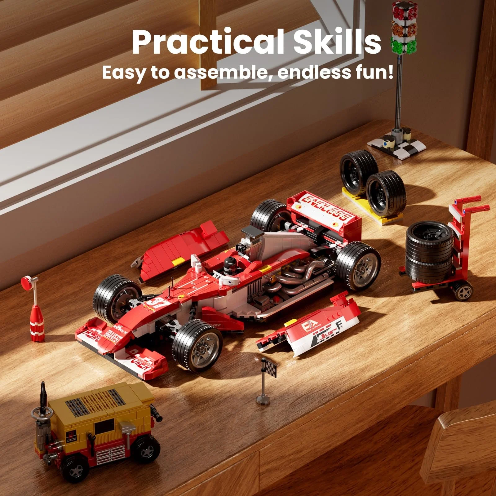 Конструктор Mould King Formula Racing Car, Гоночный Автомобиль, 1603 детали, фото №4