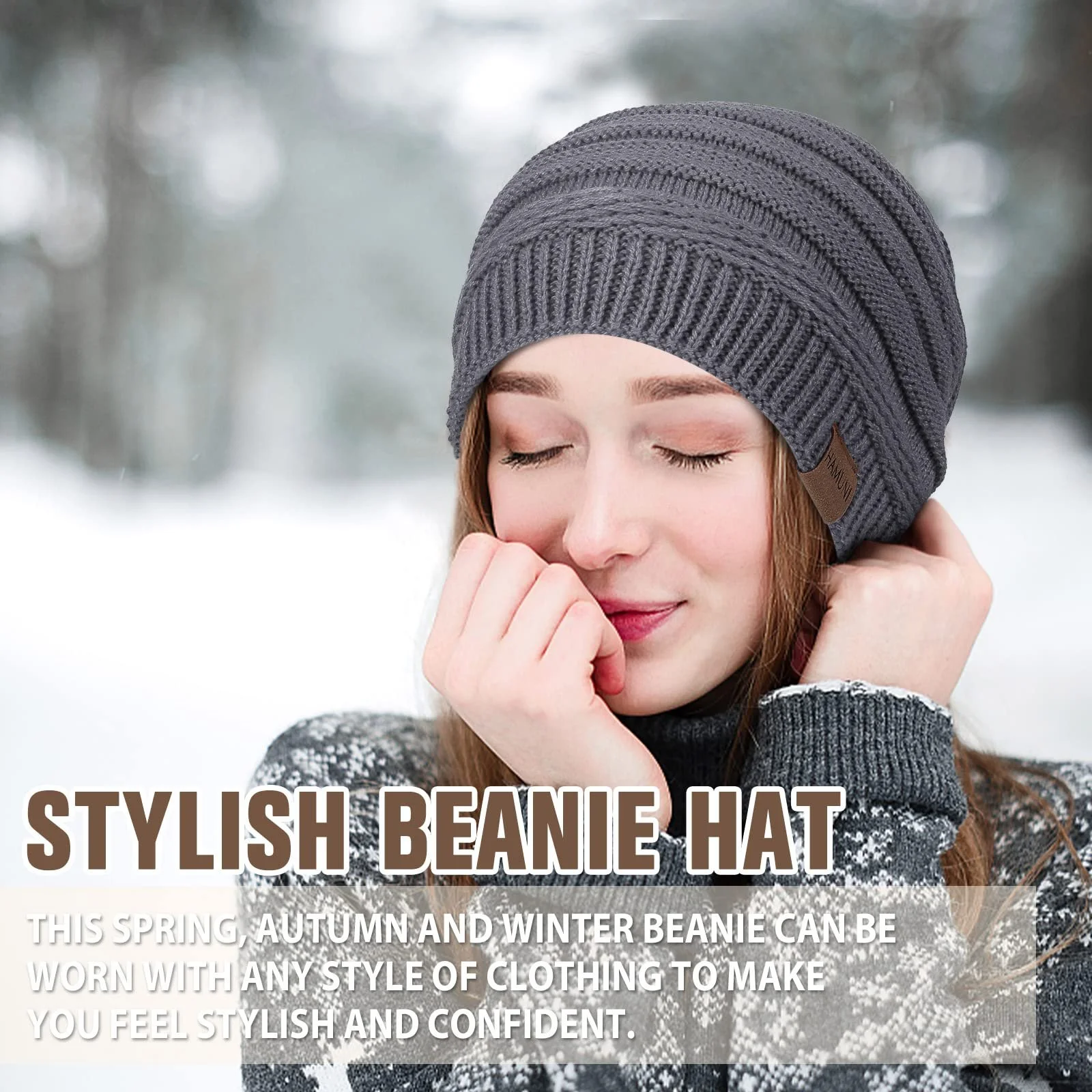 Шапка HAMUNI Женская, дышащая вязаная, фото №4 Шапка HAMUNI Женская, дышащая вязаная, фото №4