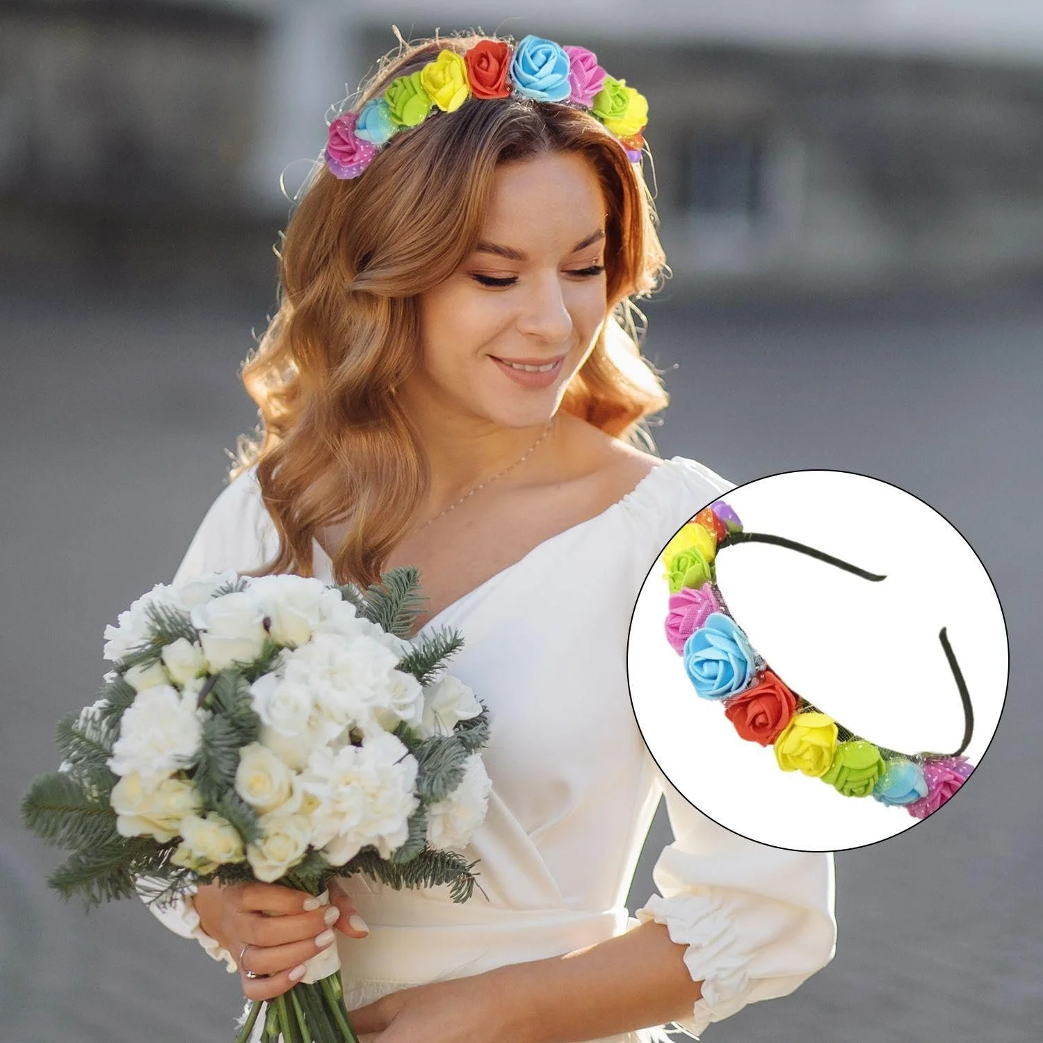 Обруч Цветок Радуга 2 шт, фото №3