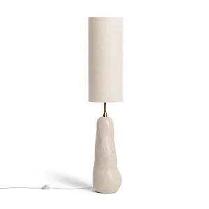 Настільна світлодіодна лампа LEDKIA LIGHTING Bryony кераміка та тканина сіро-коричневий - Фото 1