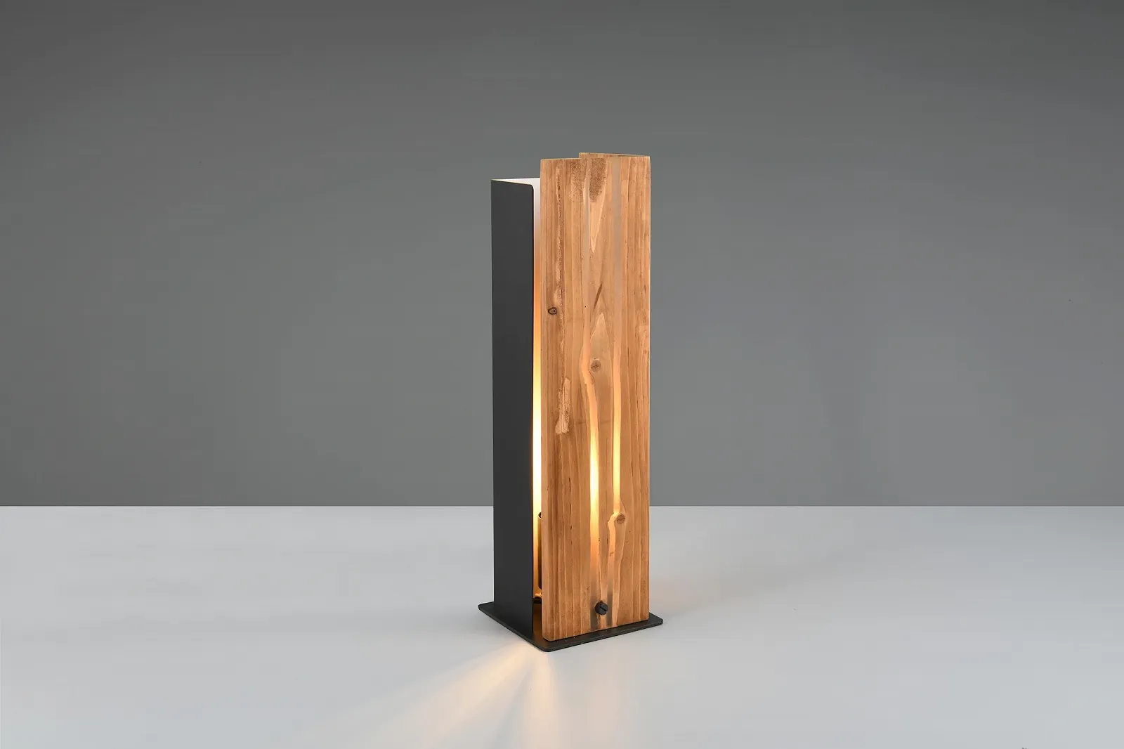 Настільна лампа Trio Leuchten Karuni 563300130 E27 метал дерево матовий чорний, фото №6