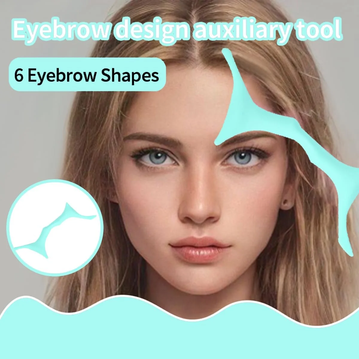 Трафареты для подводки BSNRDX Силиконовый инструмент для начинающих 3 штуки, фото №7