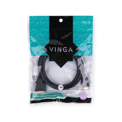 Мультимедійний кабель HDMI до DVI 24+1 1.8m Vinga (VCPHDMIDVI1.8), фото №3