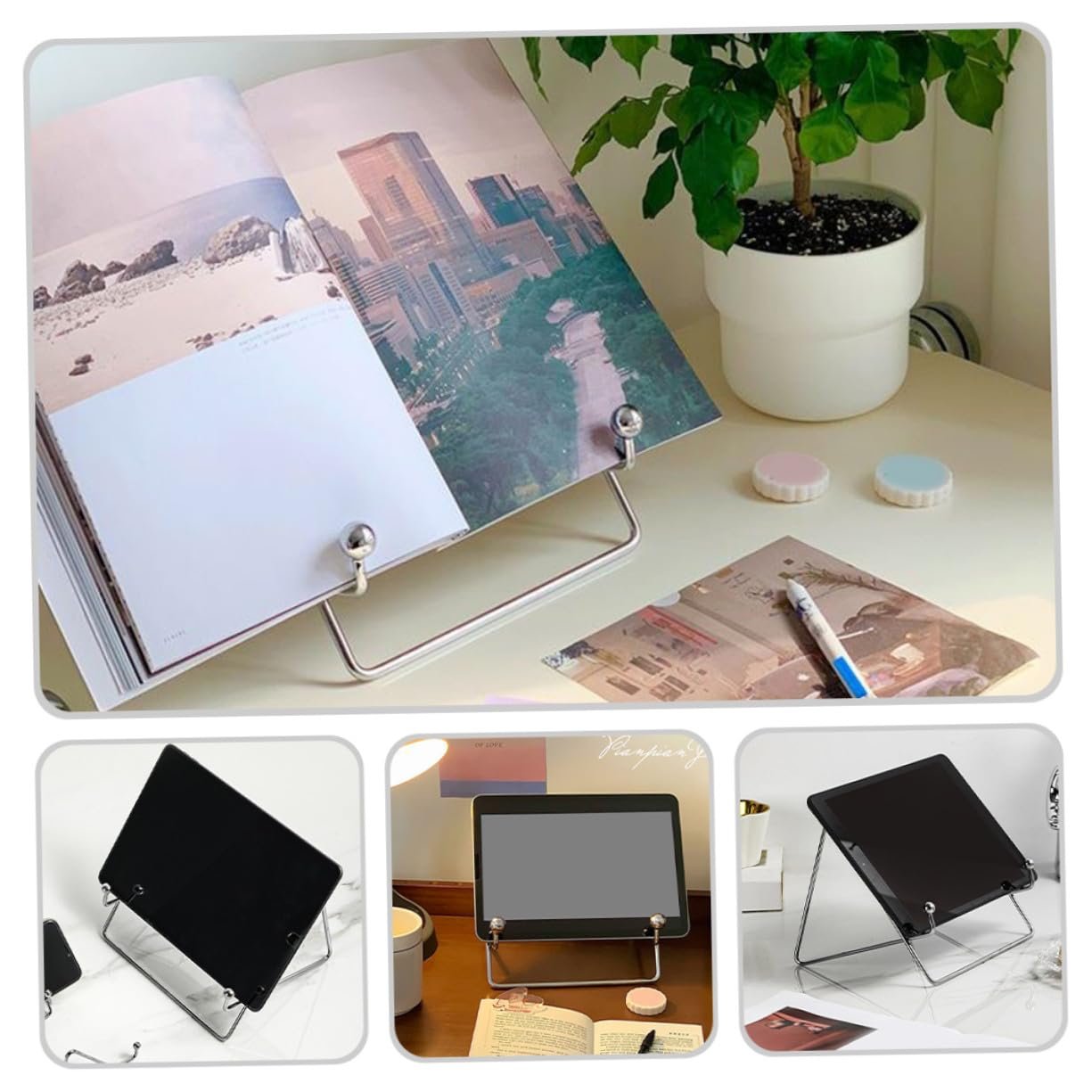 Подставка для ноутбука, металлическая, эргономичная, вентилируемая, противоскользящая, 2 шт, фото №6