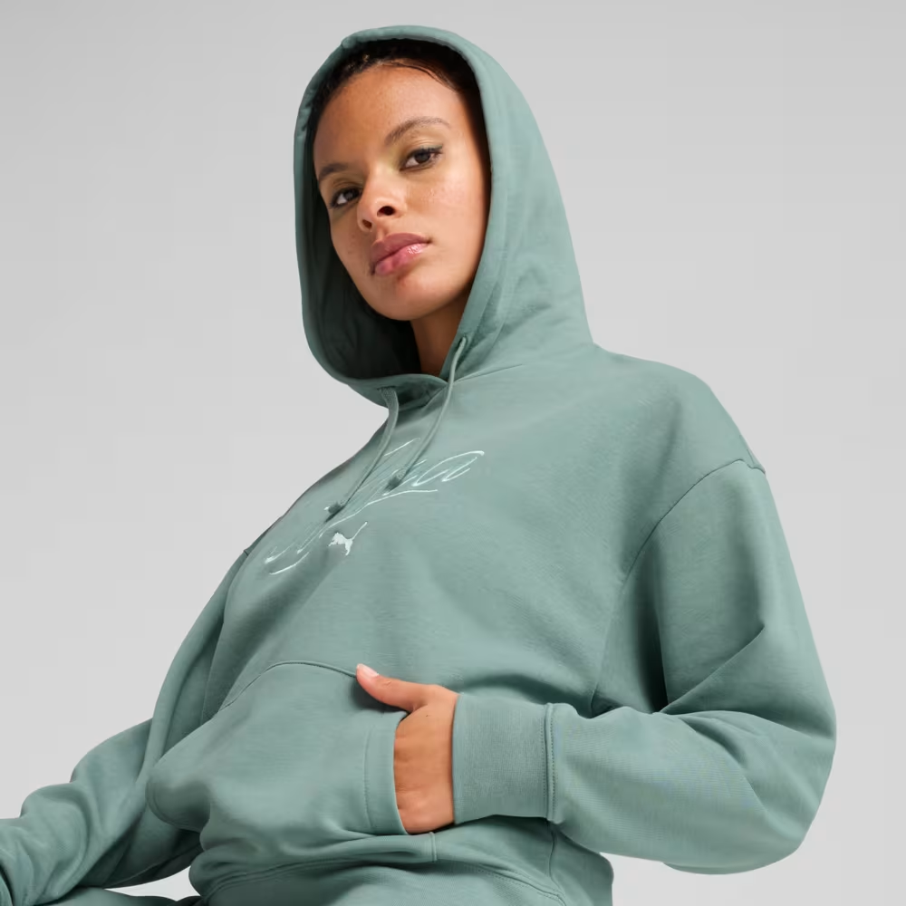 Світшот SCRIPT Comfort Hoodie 68498330 Puma Зелений XS, фото №3