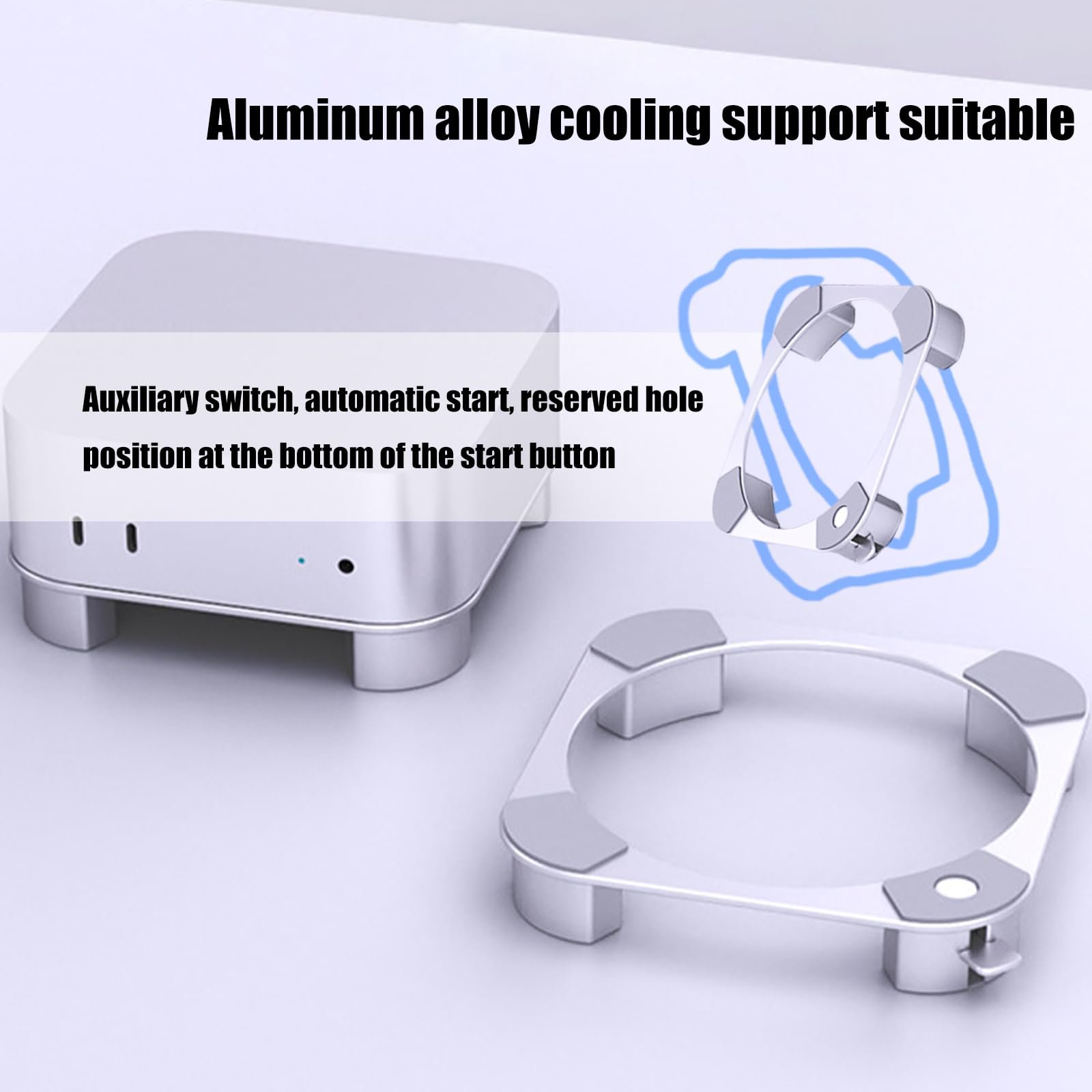 Подставка для ноутбука алюминиевая с охлаждением, высота 22 мм, фото №4 Подставка для ноутбука алюминиевая с охлаждением, высота 22 мм, фото №4