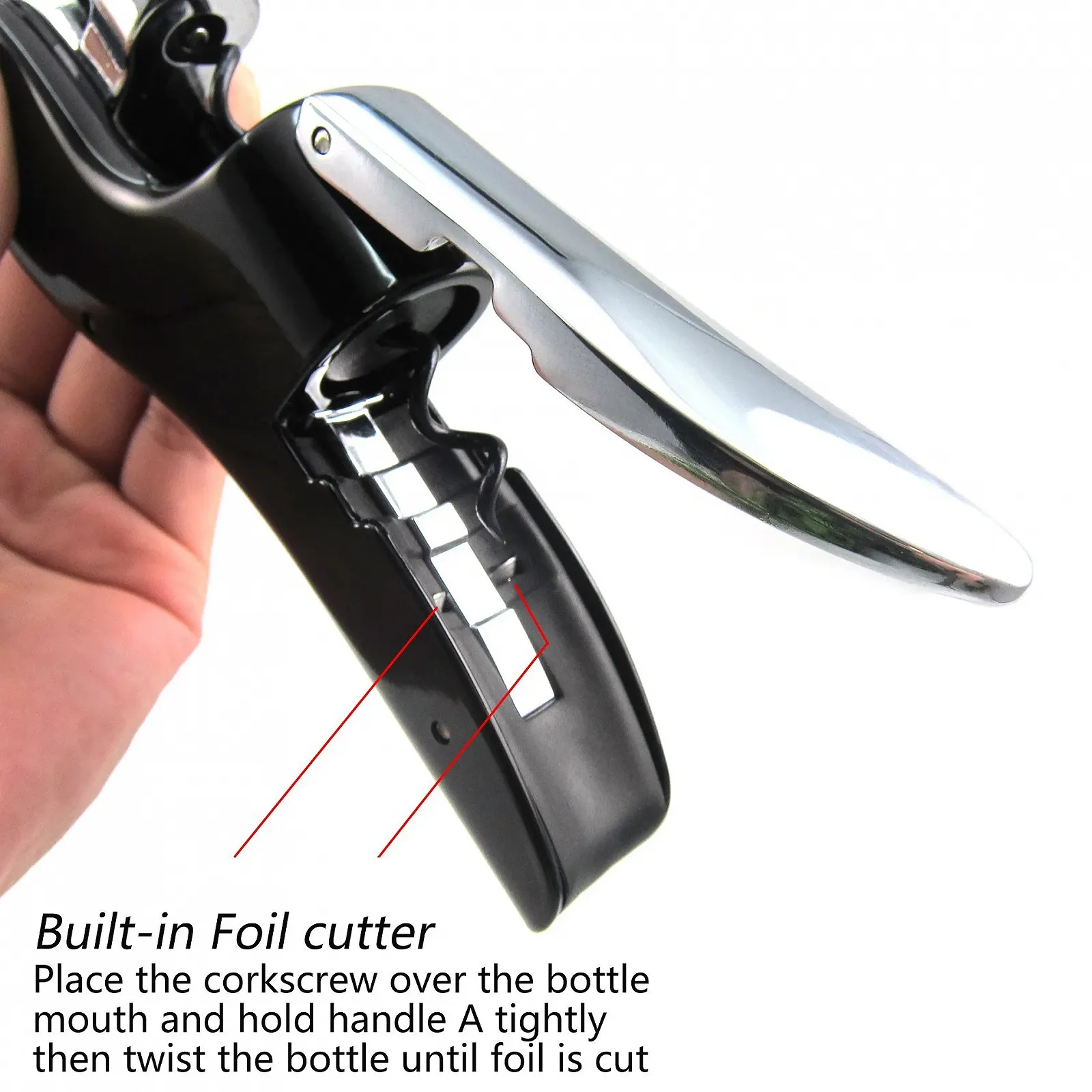 Штопор рычажный Best Utensils Professional Zinc Alloy Power Octopus Black, фото №4 Штопор рычажный Best Utensils Professional Zinc Alloy Power Octopus Black, фото №4