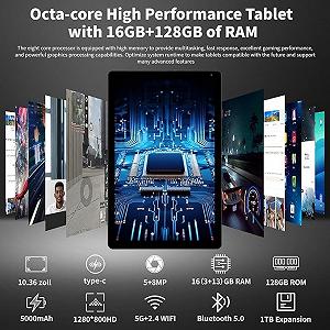 Планшет 10.4" Freeski C12 3+13/128GB 8 ядер Android 14 Чорний synthetic.ua - Фото 1