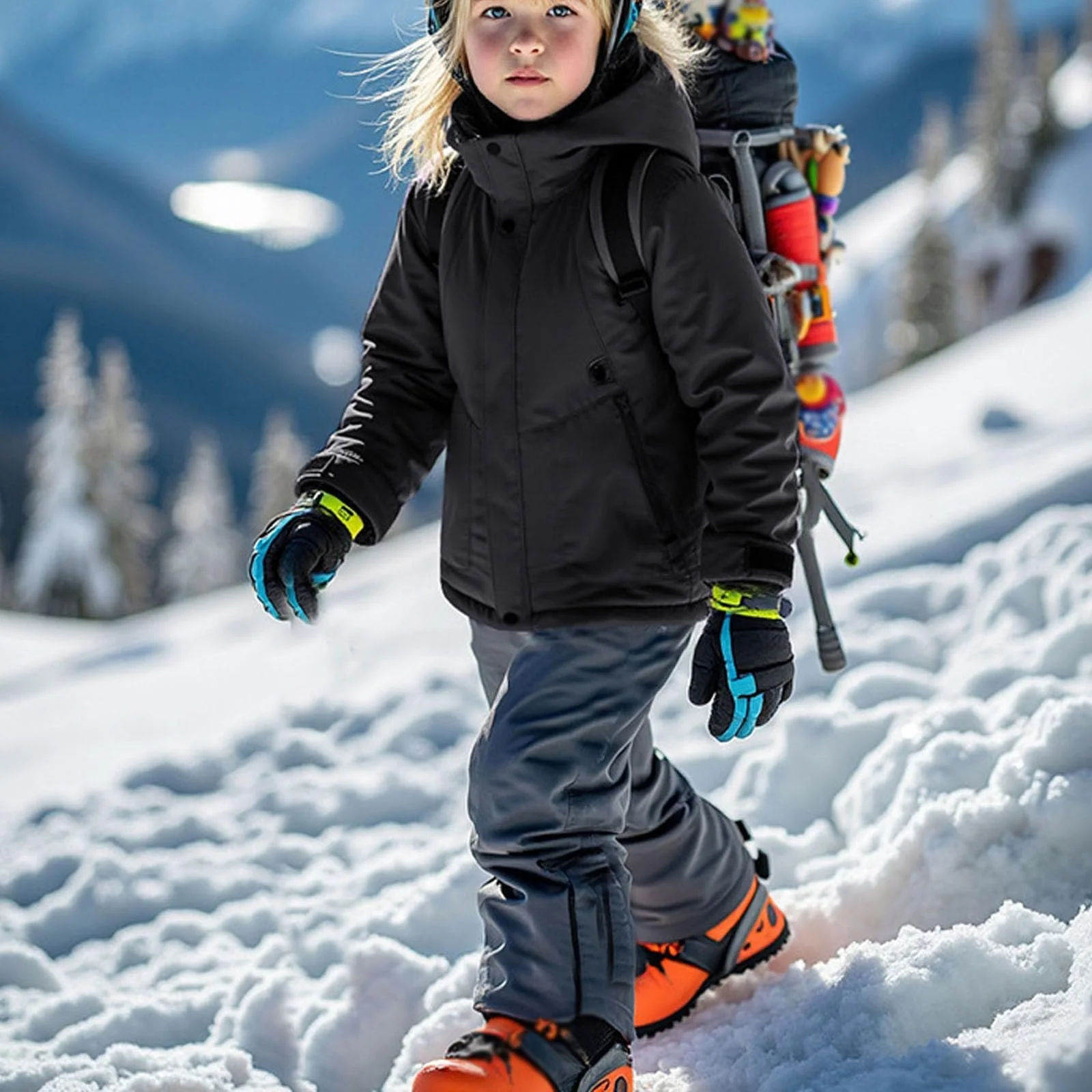 Зимняя пуховая куртка Generisch для девочек, Термопальто, Верхняя одежда, Теплая изоляция для холодной погоды, Для детей, Подростков, Для активного отдыха на природе, фото №3