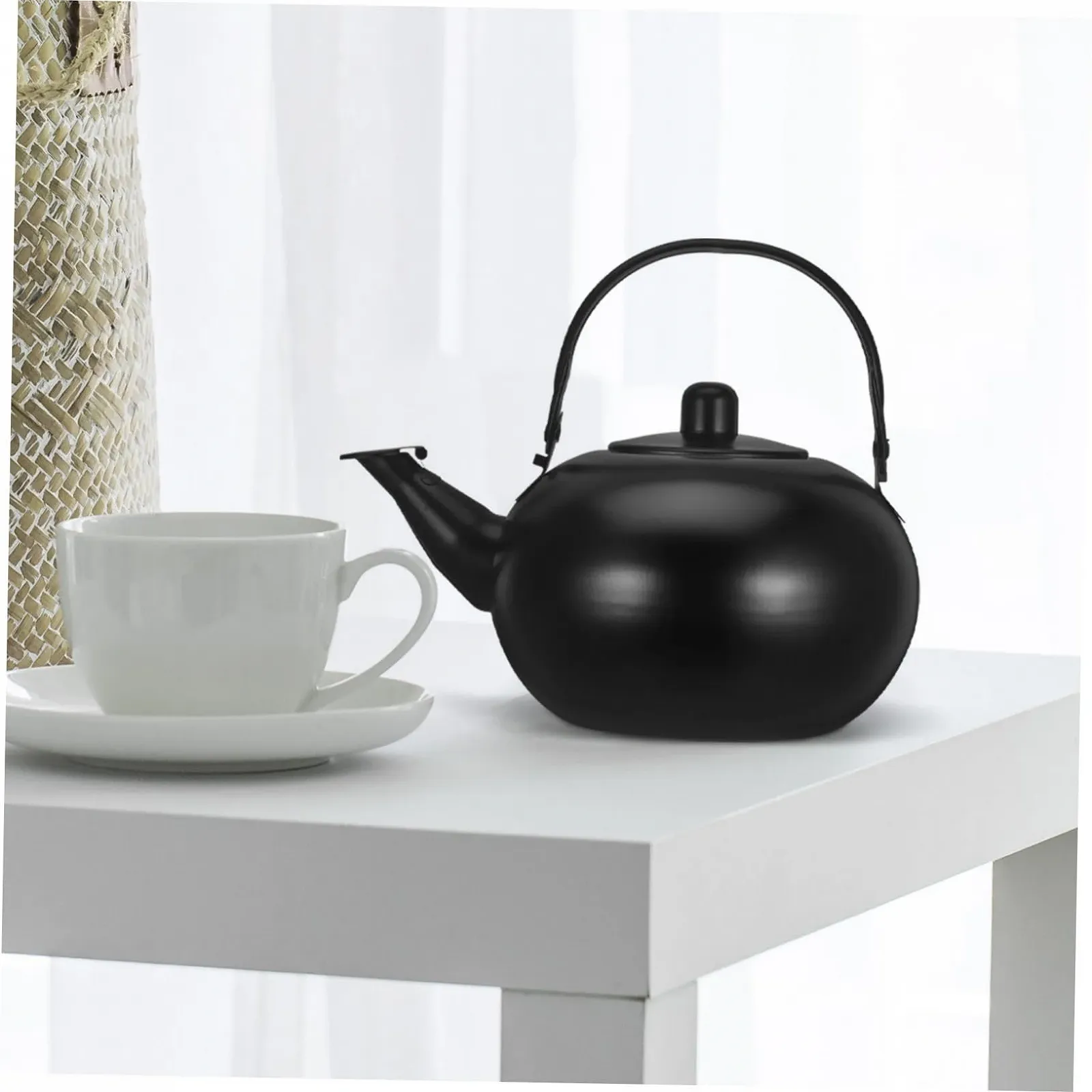 Чайник-заварник FUNNETOYU Edelstahl з вбудованим ситечком, стильний, міцний та рівномірно нагрівається для дому, фото №6