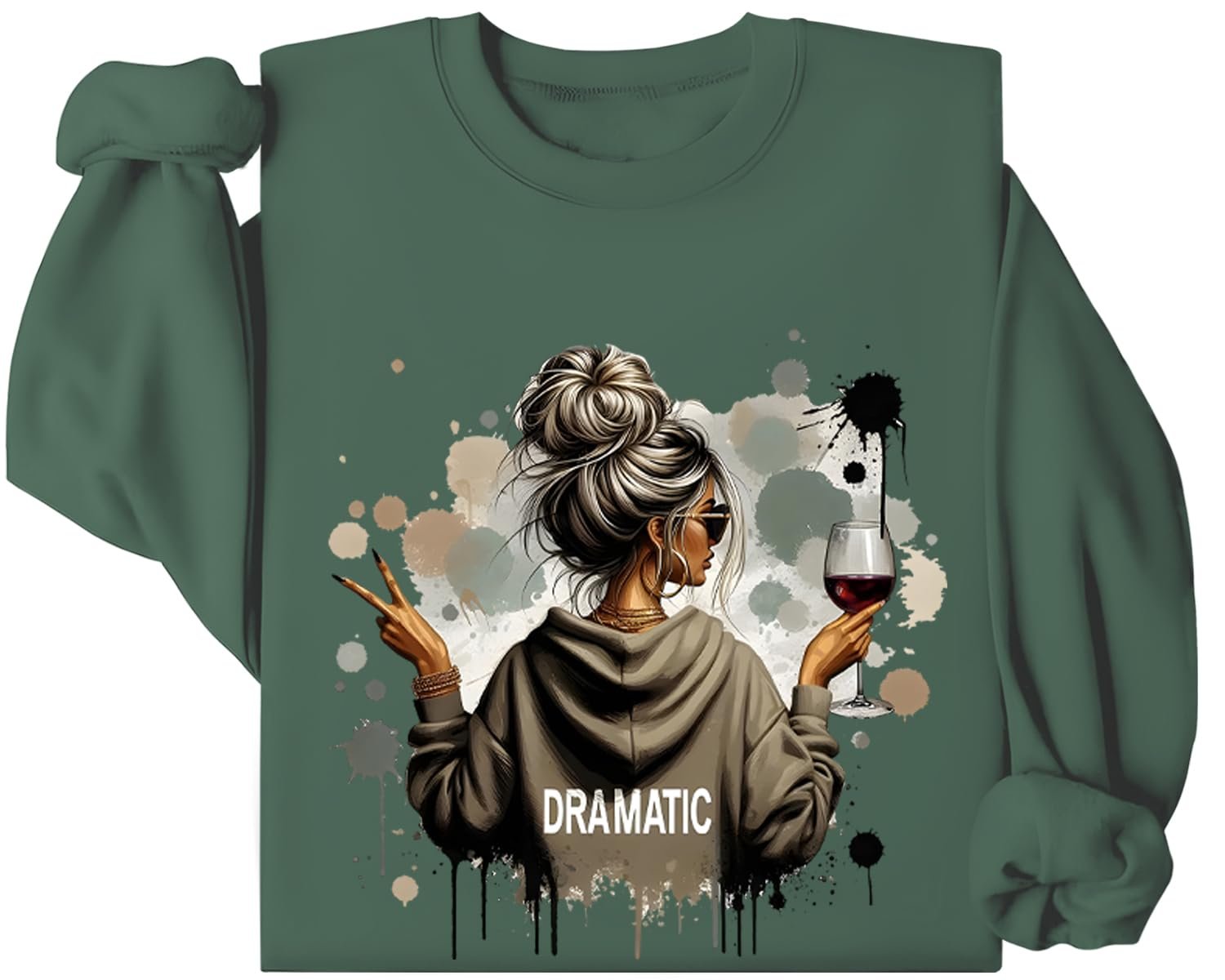 Драматический свитшот Драматический принт на рубашке, фото №1