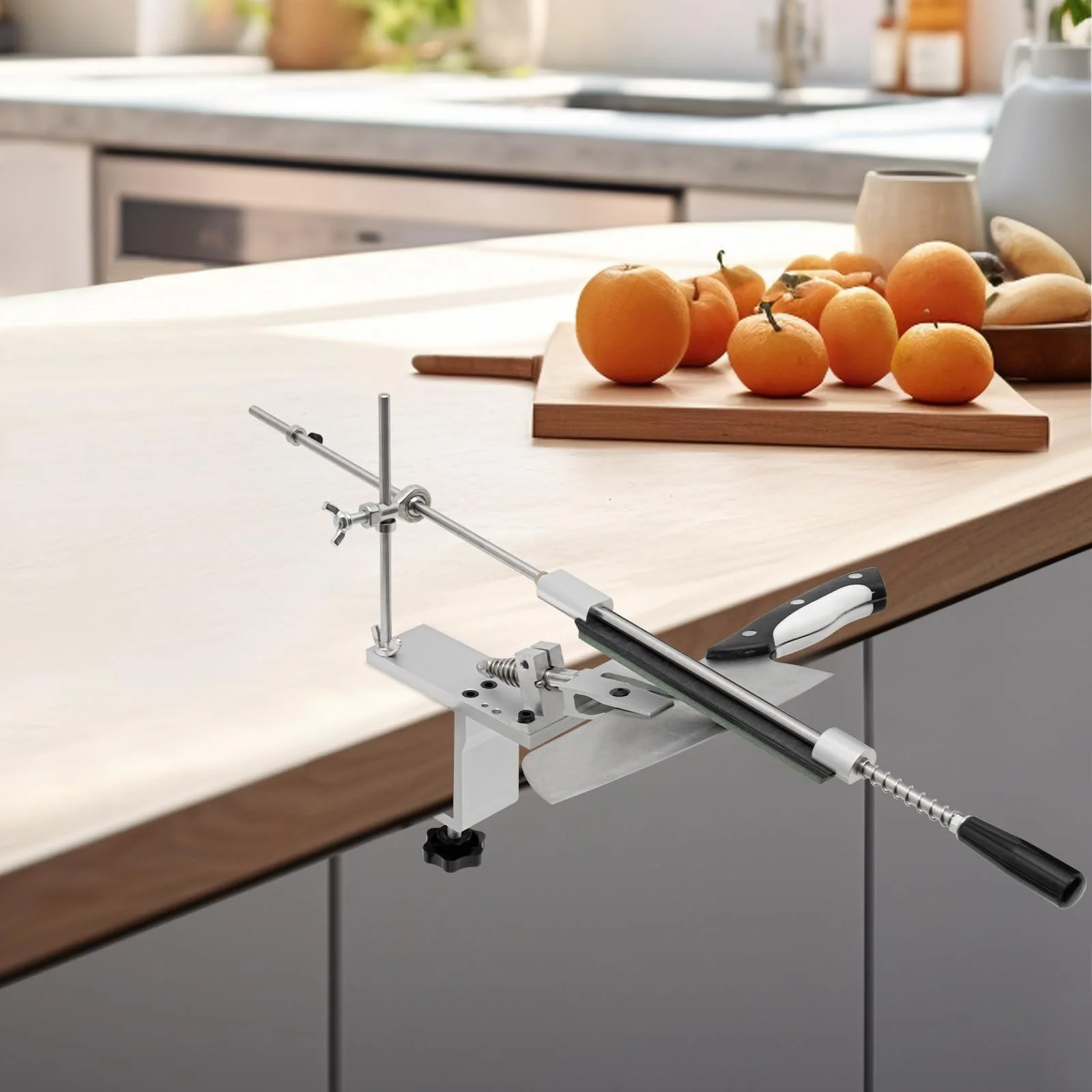 Точилка для ножів професійна з 6 точильними каменями з G-подібним затискачем та кутом 9-26 градусів для лез 0.118-0.315 дюйма, фото №5