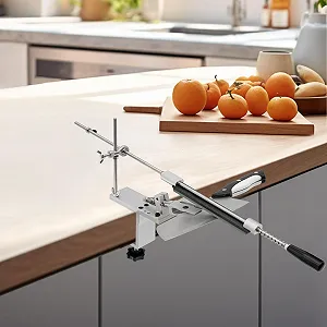 Точилка для ножів професійна ручна поворотна на 360° з 6 каменями алюмінієва synthetic.ua - Фото 1